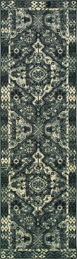 Oriental Weavers Luna 5603K Black/Ivory Area Rug 2'3'' X 7'6'' Runner