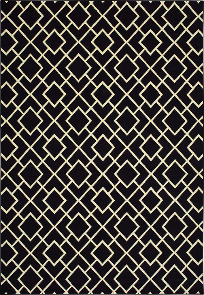 Oriental Weavers Luna 8123B Black/Ivory Area Rug main image featured