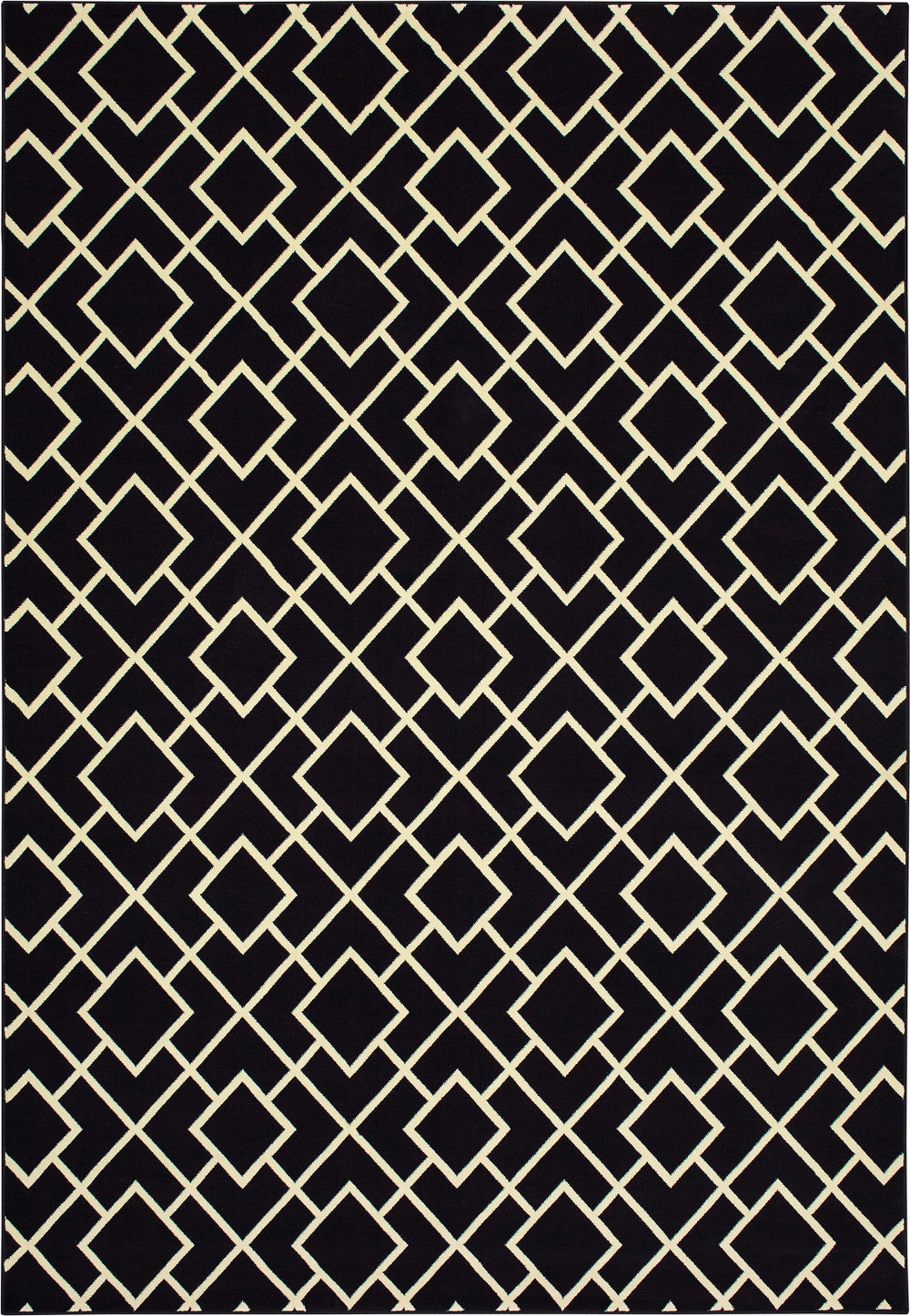 Oriental Weavers Luna 8123B Black/Ivory Area Rug main image featured