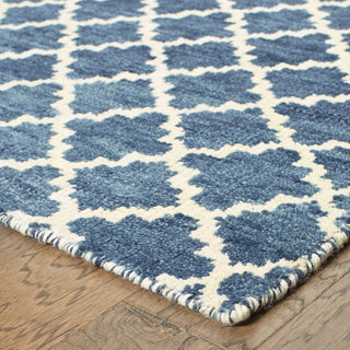 Tommy Bahama Maddox 56508 Navy Area Rug Corner Shot