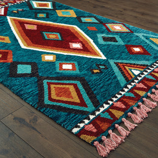 Oriental Weavers Madison 61402 Blue Pink Area Rug Alternate Image Feature