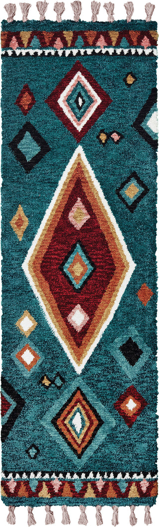 Oriental Weavers Madison 61402 Blue Pink Area Rug Runner Image