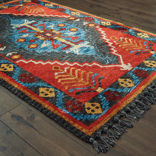 Oriental Weavers Madison 61403 Rust Blue Area Rug Alternate Image