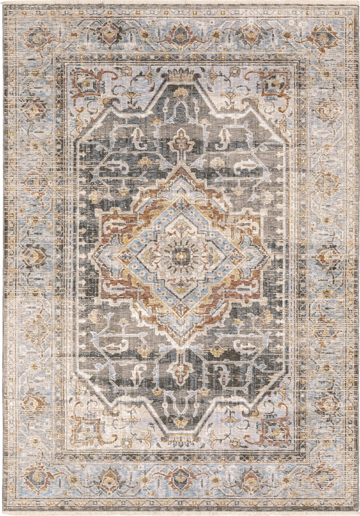 Oriental Weavers Maharaja 1803X Charcoal/ Blue Area Rug Main Image 