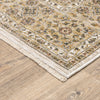 Oriental Weavers Maharaja 001J1 Ivory/ Gold Area Rug Corner On Wood
