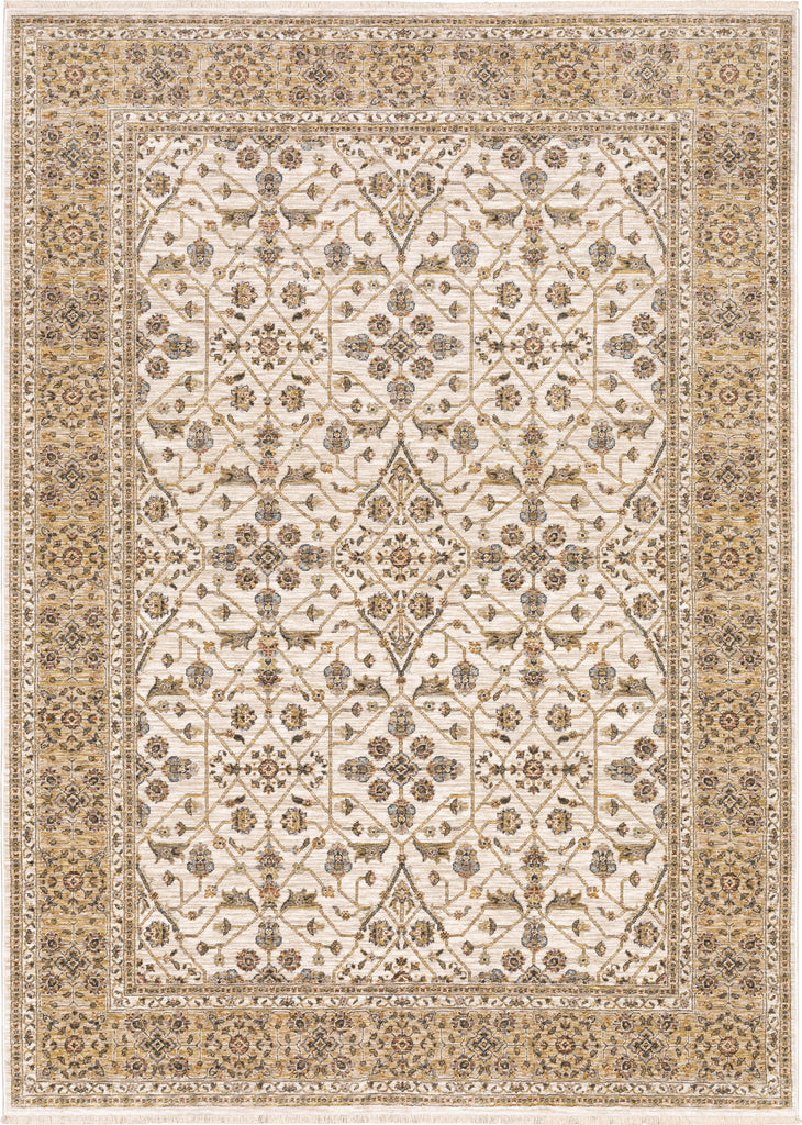 Oriental Weavers Maharaja 001J1 Ivory/ Gold Area Rug Main Image