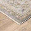 Oriental Weavers Maharaja 040M1 Grey/ Gold Area Rug Corner On Wood