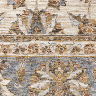 Oriental Weavers Maharaja 5091Z Ivory/ Blue Area Rug Close-up Image