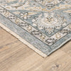 Oriental Weavers Maharaja 070E1 Blue/ Ivory Area Rug Corner On Wood 