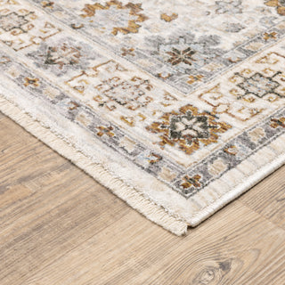 Oriental Weavers Maharaja 071W1 Ivory/ Multi Area Rug Corner On Wood