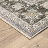 Oriental Weavers Maharaja 091E1 Grey/ Blue Area Rug Corner On Wood