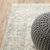 Oriental Weavers Malabar 45304 Beige/ Charcoal Area Rug Corner Featured