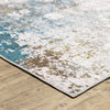 Oriental Weavers Malibu MAL06 Ivory/Blue Area Rug Corner Image