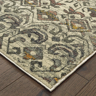 Oriental Weavers Mantra 1330W Ivory/Grey Area Rug Corner Image