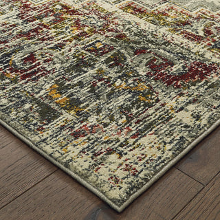Oriental Weavers Mantra 1901X Grey Ivory Area Rug Corner Image