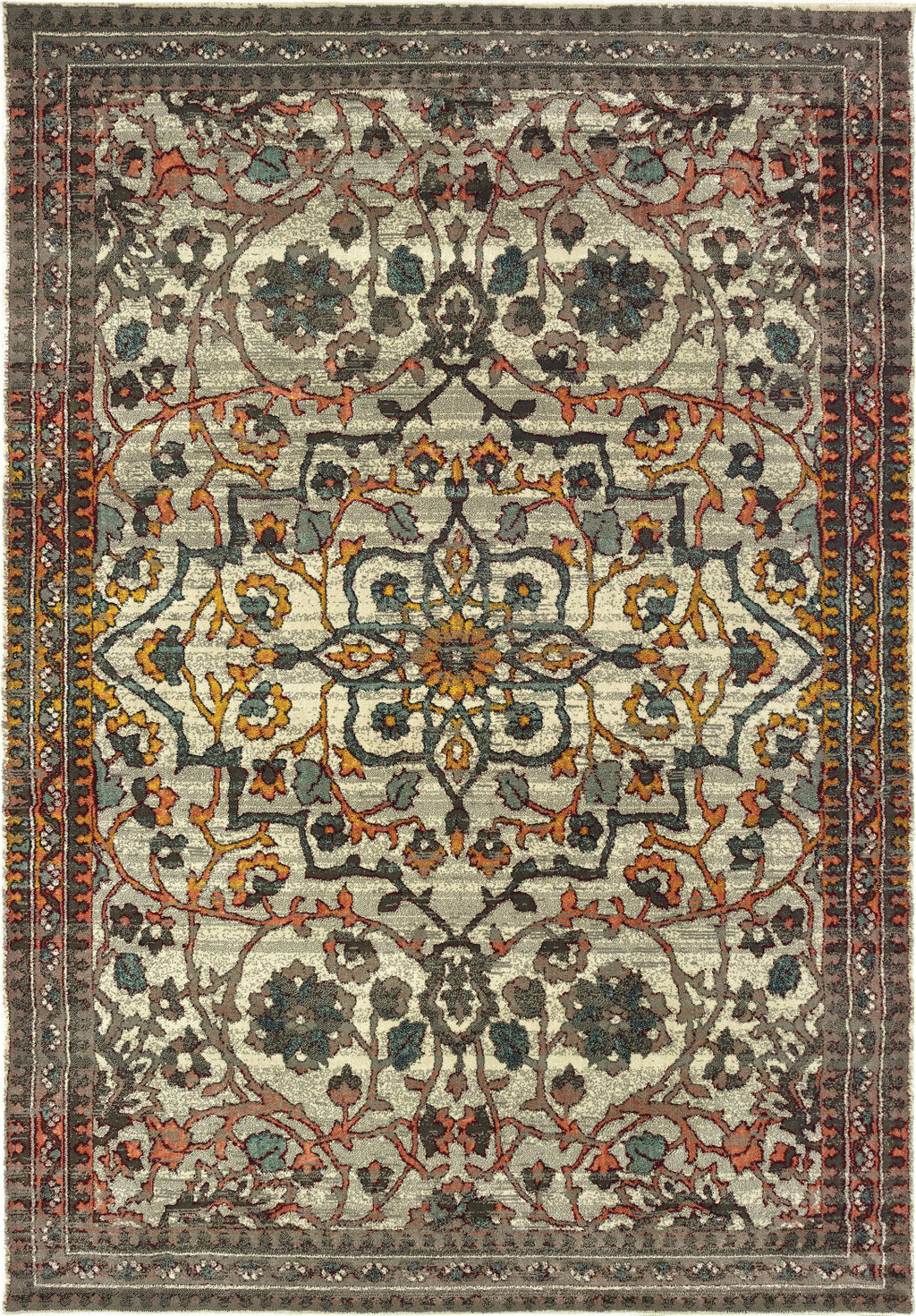 Oriental Weavers Mantra 4929H Ivory Grey Area Rug main image