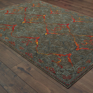 Oriental Weavers Mantra 5502D Grey/Red Area Rug Alternate Image Feature