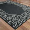 Oriental Weavers Marina 1247K Black/Ivory Area Rug On Wood