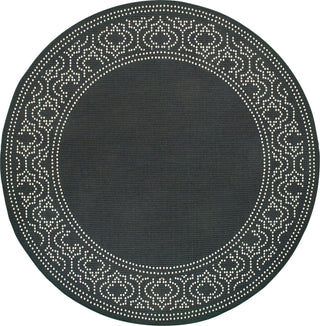 Oriental Weavers Marina 1247K Black/Ivory Area Rug 7'10'' Round