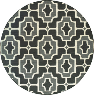 Oriental Weavers Marina 1491Z Black/Grey Area Rug 7'10'' Round 