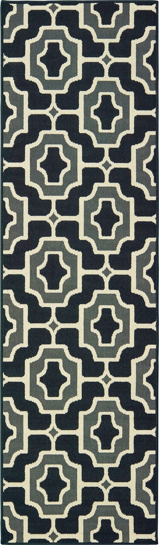 Oriental Weavers Marina 1491Z Black/Grey Area Rug 2'3'' X 7'6'' Runner