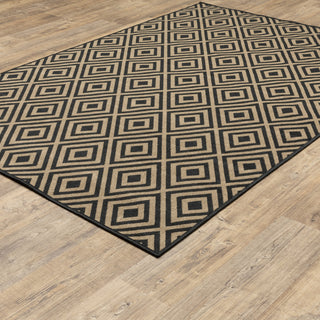 Oriental Weavers Marina 2335K Black/Tan Area Rug Detail Shot 