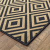 Oriental Weavers Marina 2335K Black/Tan Area Rug Corner Shot