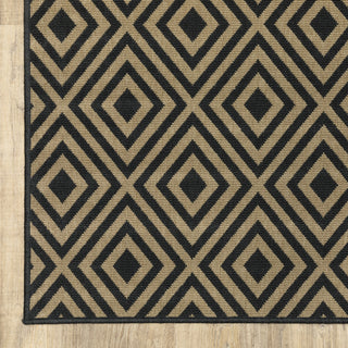 Oriental Weavers Marina 2335K Black/Tan Area Rug Corner Image