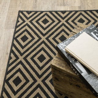 Oriental Weavers Marina 2335K Black/Tan Area Rug Room Scene 1