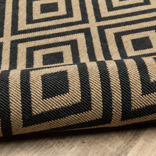 Oriental Weavers Marina 2335K Black/Tan Area Rug Close-up Image