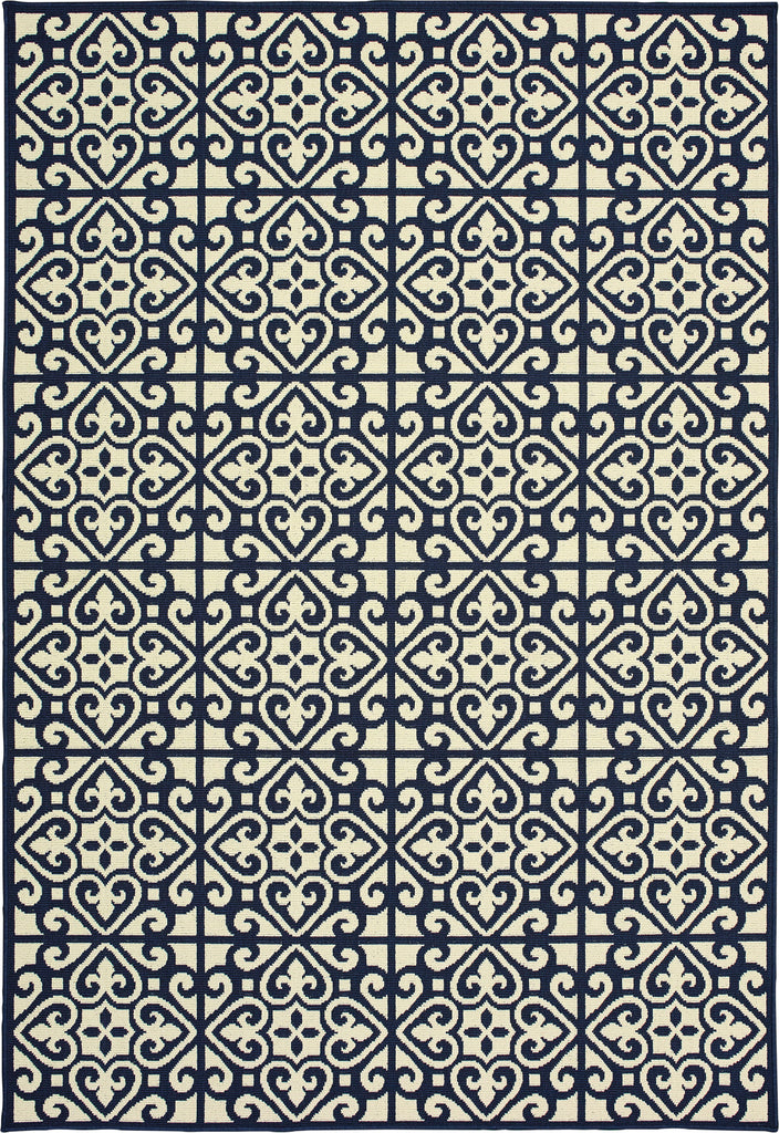 Oriental Weavers Marina 5927B Ivory/Navy Area Rug main image Featured