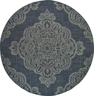 Oriental Weavers Marina 5929B Navy/Grey Area Rug 7'10'' Round