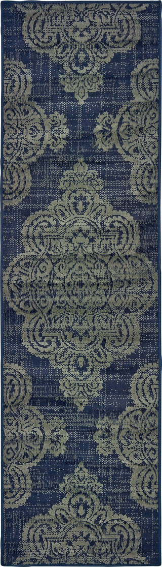 Oriental Weavers Marina 5929B Navy/Grey Area Rug 2'3'' X 7'6'' Runner