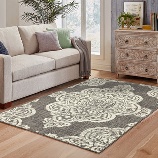 Oriental Weavers Marina 5929E Grey/Ivory Area Rug Lifestyle Image Feature