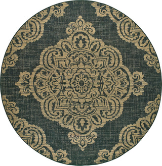 Oriental Weavers Marina 5929K Black/Tan Area Rug 7'10'' Round