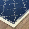 Oriental Weavers Marina 6025P Navy/Ivory Area Rug Corner Shot