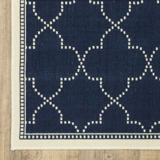 Oriental Weavers Marina 6025P Navy/Ivory Area Rug Corner Image