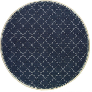 Oriental Weavers Marina 6025P Navy/Ivory Area Rug Round