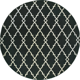 Oriental Weavers Marina 7763K Black/Ivory Area Rug Round