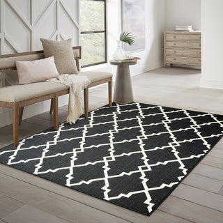 Oriental Weavers Marina 7763K Black/Ivory Area Rug Room Scene Featured