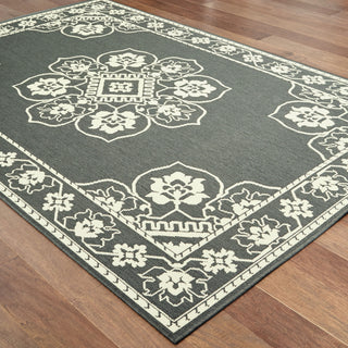 Oriental Weavers Marina 7764E Grey/Ivory Area Rug On Wood