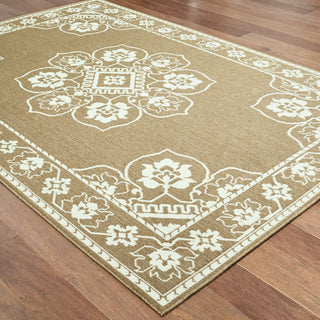 Oriental Weavers Marina 7764J Tan/Ivory Area Rug On Wood