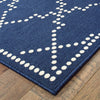 Oriental Weavers Marina 7765B Navy/Ivory Area Rug Corner Shot