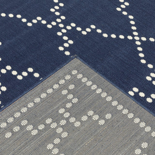 Oriental Weavers Marina 7765B Navy/Ivory Area Rug Backing Image