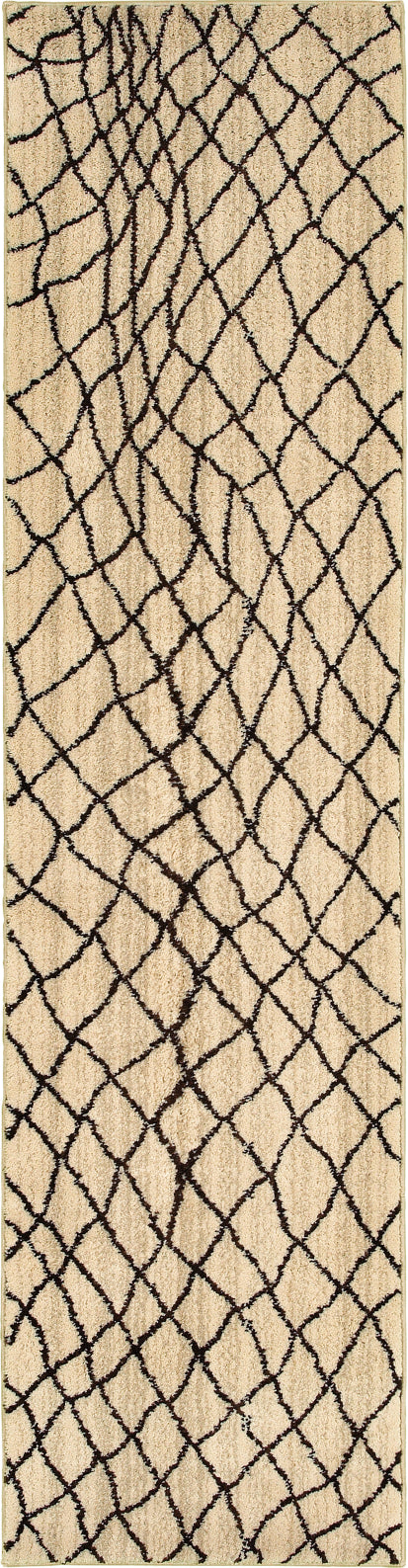 Oriental Weavers Marrakesh 602D0 Ivory/Brown Area Rug 2' 7 X 10' 0 Runner