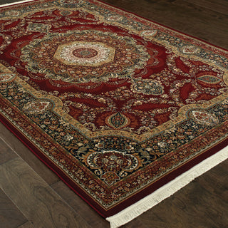 Oriental Weavers Masterpiece 113R2 Red/ Multi Area Rug On Wood