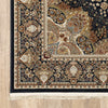 Oriental Weavers Masterpiece 1802B Navy/Multi Area Rug Corner On Wood