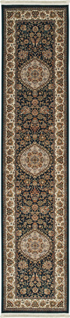 Oriental Weavers Masterpiece 033B2 Black/ Ivory Area Rug 2'3'' X 10' Runner