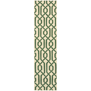 Pantone Universe Matrix 4260J Ivory/Green Area Rug Runner