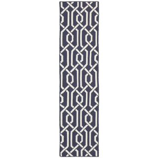 Pantone Universe Matrix 4260P Navy/Ivory Area Rug Runner